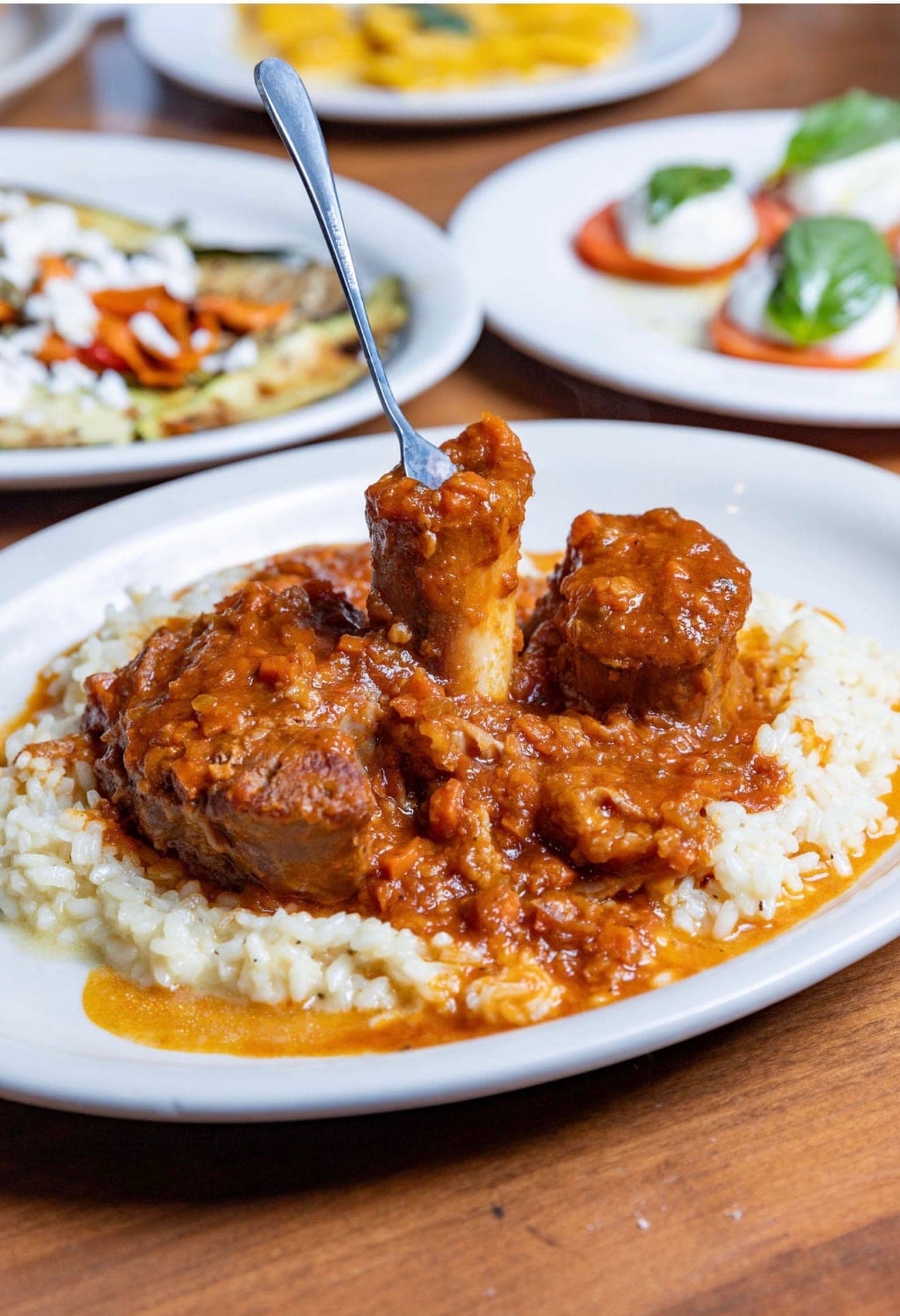 Veal osso buco over risotto, a signature dish at Nick's at Pinnacle Peak.